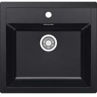 Franke Sirius - SID 610 tectonite spoelbak, 56x53 cm, zwart 114.0264.011
