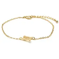 Luxenter Armband met 18-karaats geelgouden afwerking - Alphabet