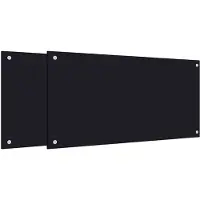 vidaXL Spatschermen keuken 2 st 80x40 cm gehard glas zwart