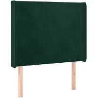 vidaXL Hoofdbord met randen 83x16x118/128 cm fluweel groen