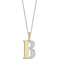 Ti sento Dames Hanger - 925 zilver - Letter B - Zirkonia met geel verguld - 6840ZY_B