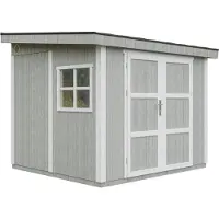 Timbela M938-TUNDRA GREY - LP SmartSide Tuinhuis op houtbasis - 5,9 m² - 248x294xH231 cm - met vloer en verf