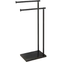 HOMCOM Handdoekhouder-Metaal-35,5L x 20B x 78H cm-Zwart