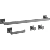 REA - Rio - Set Badkamerhangers - Titanium - 10X10X10Cm