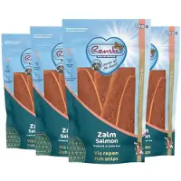 Renske 4x Gezonde Beloning Vleesrepen Hondensnack Zalm 1 Kg