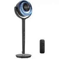 Auronic Statiefventilator - Staande Tafel en Vloerventilator - 12 Standen en Timer - Luchtkoeler - Stil - Met Afstandsbediening en Display - Fan - Zwart