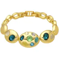 Luxenter Armband met 18-karaats geelgouden afwerking en veelkleurig kristal - Alik