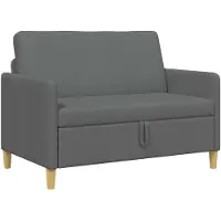 vidaXL Sofa met Opbergruimte Donkergrijs 122 x 78 x 87 cm Polyester