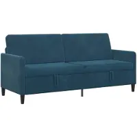 vidaXL Sofa met Opbergruimte Blauw 192 x 78 x 87 cm Polyester