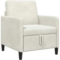 vidaXL Sofa met Opbergruimte Crèmekleurig 72 x 78 x 87 cm Polyester