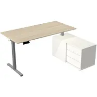Kerkmann Elektrisch Zit-Sta Bureau met Sideboard Move New Base 160x80 Essen