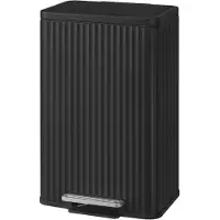 Songmics Keukenafvalbak - Stalen bak - Uitneembare binnenemmer - 40,3 x 33,6 x 62,5 cm - Zwart
