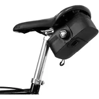 VHV -Zadeltas Fiets met Roterend Kliksysteem - Waterafstotende Fietstas Onder Zadel - Compact Fietstasje voor Gereedschap en Racefiets - Rammelvrije Wielrenfietstas voor MTB - Zwart