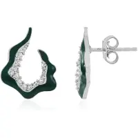 Cavill - Zilveren oorknopjes met Cambodjaanse zirkonia 0,40 ct - 925 sterling zilver - Prong zetting - Rond slijpsel - Elegante dames oorbellen