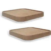 Azalia Wandrek hout 3 etages - smal badkamerrek keukenrek - staand & hangend - natuur - 54 x 60 x 15 cm bathroom shelf wood