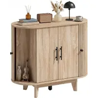 HOMCOM Dressoir - MDF, Staal - 90 x 40 x 76 cm - Eikenhout