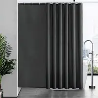 Azalia Douchegordijn Anti Schimmel Polyester Stof Waterdicht Douche Gordijnen Wasbaar Textiel voor Badkuip of De Badkamer 16 Douchegordijnhaken Donker Grijs 240x200cm.