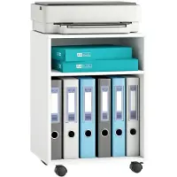 HOMCOM Printerkast-Spaanplaat-40L x 35B x 56H cm-Wit
