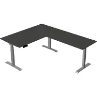 Kerkmann Elektrisch Zit-Sta Hoekbureau Move New Base 160x200 cm – Antraciet