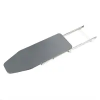 Happiq Opvouwbare Strijkplank – 180° Draaibaar Uitschuifbaar Strijkbord – Inbouw Kastmontage Strijkplank 81 x 30 x 12 cm – Grijs