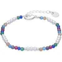 Luxenter Armband van veelkleurig glas met rhodiumafwerking - Sury