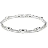 Luxenter Armband met glanzende zirkonia en rhodiumafwerking - Rarix