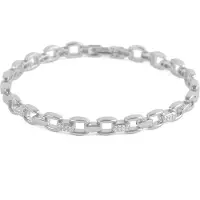 Luxenter Armband met schitterende zirkonia en rhodiumafwerking - Yaris