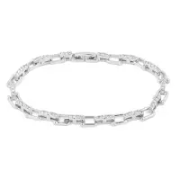 Luxenter -armband met glanzende zirkonia en rhodiumafwerking - Dordel