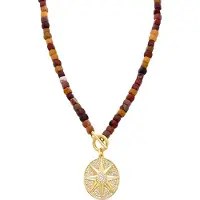 Luxenter 925 sterling zilveren ketting met glanzende zirkonia, afgewerkt met 18-karaats geelgoud - Smik
