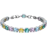 Luxenter Armband met zilveren afwerking en veelkleurige zirkonia - Dow