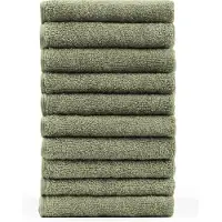 Blumtal Terry Handdoeken Set - 10 x Gasten Handdoekje - 30 x 50 cm - Pastel Groen