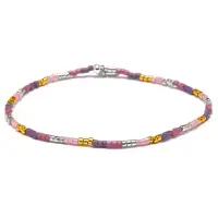 Luxenter Armband van veelkleurig glas met 18-karaats geelgouden afwerking - Faxo