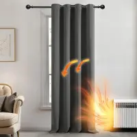 Azalia Verduisterende Gordijnen voor de Slaapkamer, 140x180 cm (B x H), Lichtgrijs, 1 stuk, Thermische Ooggordijnen voor de Woonkamer, Kant en Kl