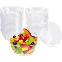 Azalia 40 Herbruikbare Kleine Plastic Schaaltjes voor Toetjes, Sauzen, Dipsausjes, 150ml - Dessertkommen, Dessertschaaltjes voor Feestjes