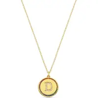 Luxenter Ketting met veelkleurige zirkonia, afgewerkt in 18-karaats geelgoud - Alphabet