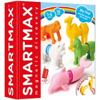Smartmax My First Animals Around The World - Magnetische Werelddieren - 18-Delige Bouwset - Educatief Speelgoed voor Peuters - Vanaf 1 Jaar