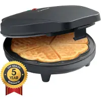 Bestron Wafelijzer - ASW217BL - 700W - 5 hartvormige wafels - Anti aanbaklaag - Zwart - 5 jaar garantie