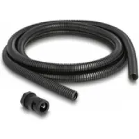 DeLOCK Cable protection sleeve 2 m x 13 mm with 2 x PG9 conduit fitting set black