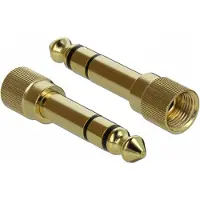 DeLOCK 3,5mm Jack verleng spiraalkabel met schroefbare 6,35mm Jack adapter | 2 meter