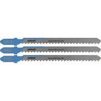 Wolfcraft - Staal decoupeerzaagbladen tot 6mm - 3 stuks - HSS decoupeerzaagblad met T-schacht - 8024000