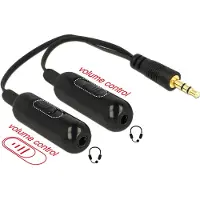 DeLOCK Jack splitter - Jack 3,5 mm Stereo stekker naar 2 x Jack 3,5 mm Stereo