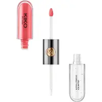 KIKO Milano Unlimited Double Touch 110 vloeibare lippenstift met een heldere afwerking in twee stappen. Gaat tot 12 uur mee. Basiskleur zonder ov