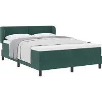 vidaXL Boxspring bed met hoofdeinde Donkergroen 140 x 200 cm Fluweel