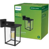 Philips Buitenwandlamp Bellini - Zwart - E27