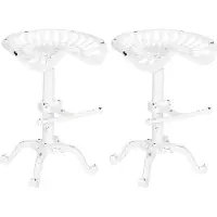 CLP Butch Set van 2 barkrukken antiek/wit/antiek/wit