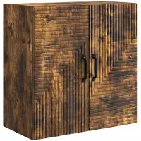 vidaXL Wandkast Gerookt eiken 59 x 31 x 60 cm Bewerkt hout