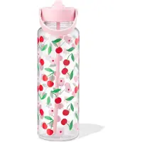 HEMA Waterfles 1150ml Met Rietje Kersen