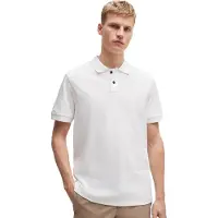 HUGO BOSS Polo van katoenpiqué met logodetail Maat 5XL