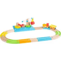 Legler Junior collectie - houten treinbaan met hijskraan