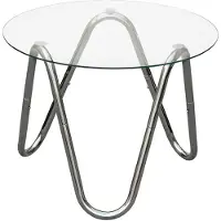 Leitmotiv Bijzettafel Ventana Round - Chroom - Ø50cm - Modern
